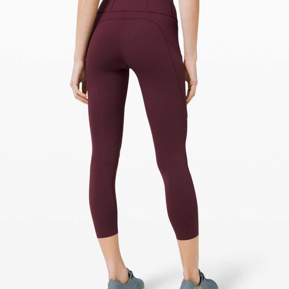 Lululemon Fast and Free High Rise *Crop (Cassis) - Picture 2 of 3